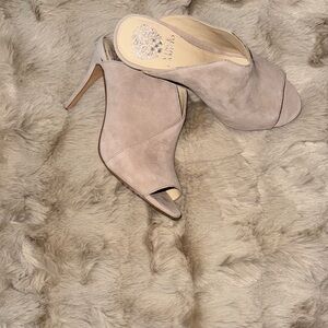 Elegant Beige Peep-Toe Heels